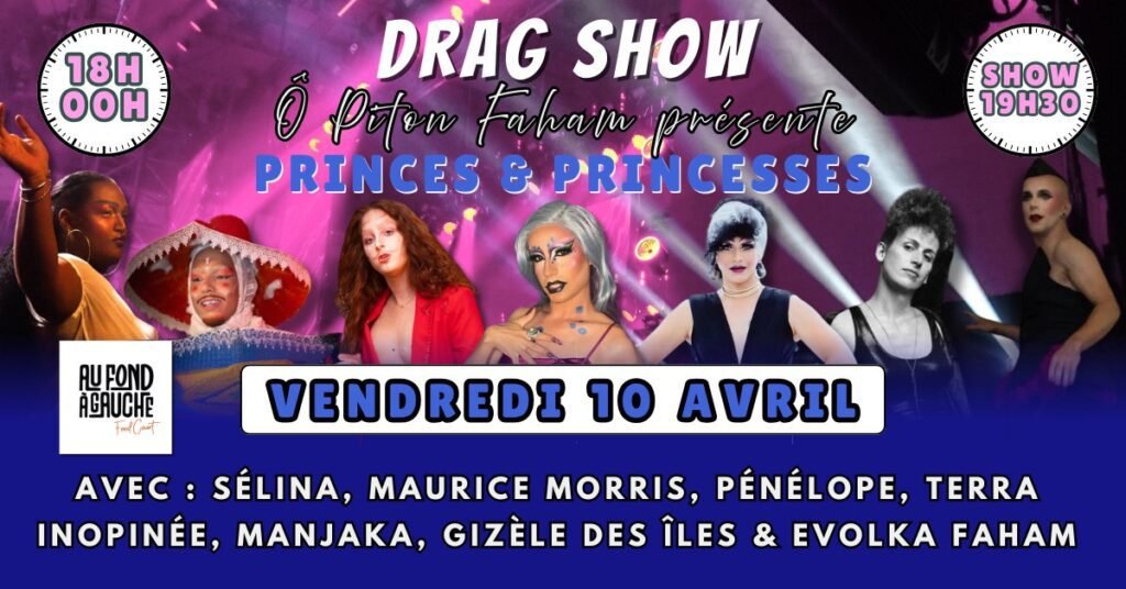 Drag show au fond à Gauche