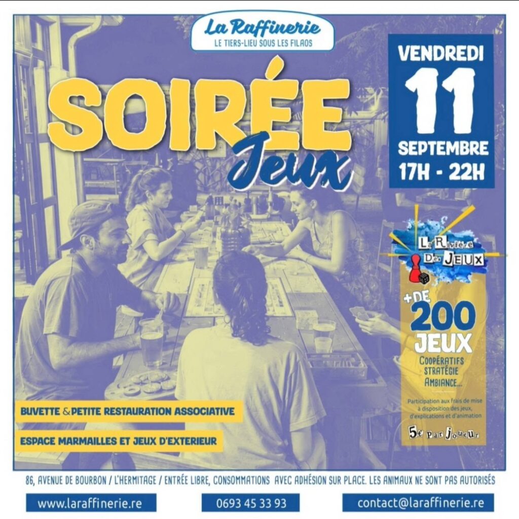 Soirée jeux à la raffinerie