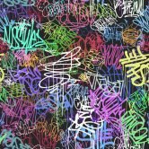 Graffity wall tags seamless pattern, graffiti street art.